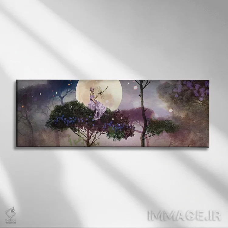 تابلو سنجدک (حشره) اثر کاترین ولز-استاین (هنرمند فتومانتیج آلمانی) - نمای روبهرو روی دیوار