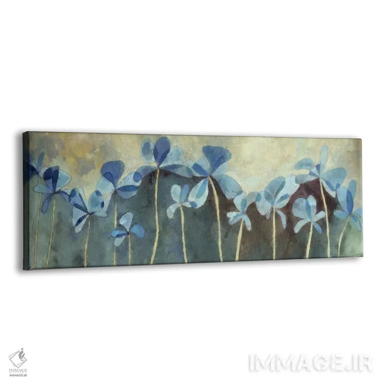 تابلو گلهای آبی اثر سینتیا دکر - نمای پرسپکتیو محصول