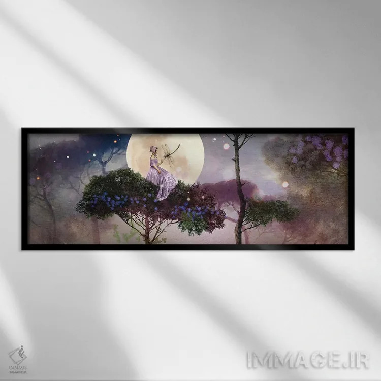 تابلو سنجدک (حشره) اثر کاترین ولز-استاین (هنرمند فتومانتیج آلمانی) - نمای قابدار مشکی