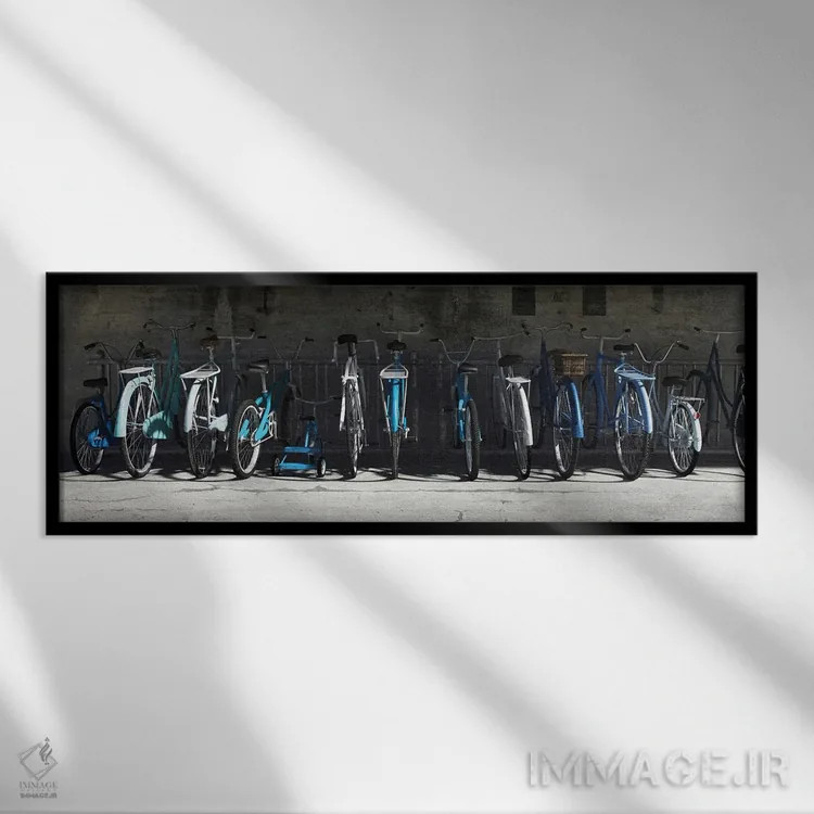 تابلو غمگینی جای دوچرخه اثر سینتیا دکر - نمای قابدار مشکی