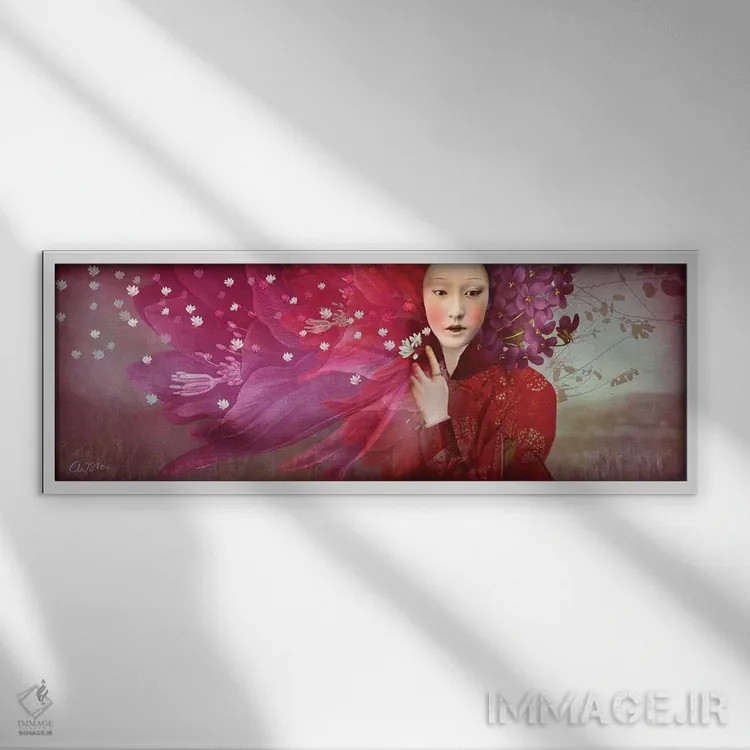 تابلو عناصر اثر کاترین ولز-استاین (هنرمند فتومانتیج آلمانی) - نمای قابدار سفید