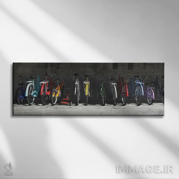 تابلو جایگاه دوچرخه اثر سینتیا دکر - نمای روبهرو روی دیوار