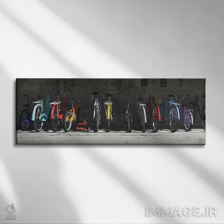 تابلو جایگاه دوچرخه اثر سینتیا دکر - نمای روبهرو روی دیوار