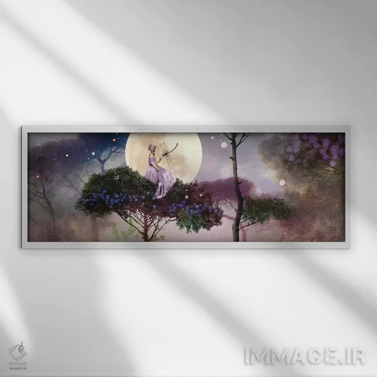 تابلو سنجدک (حشره) اثر کاترین ولز-استاین (هنرمند فتومانتیج آلمانی) - نمای قابدار سفید