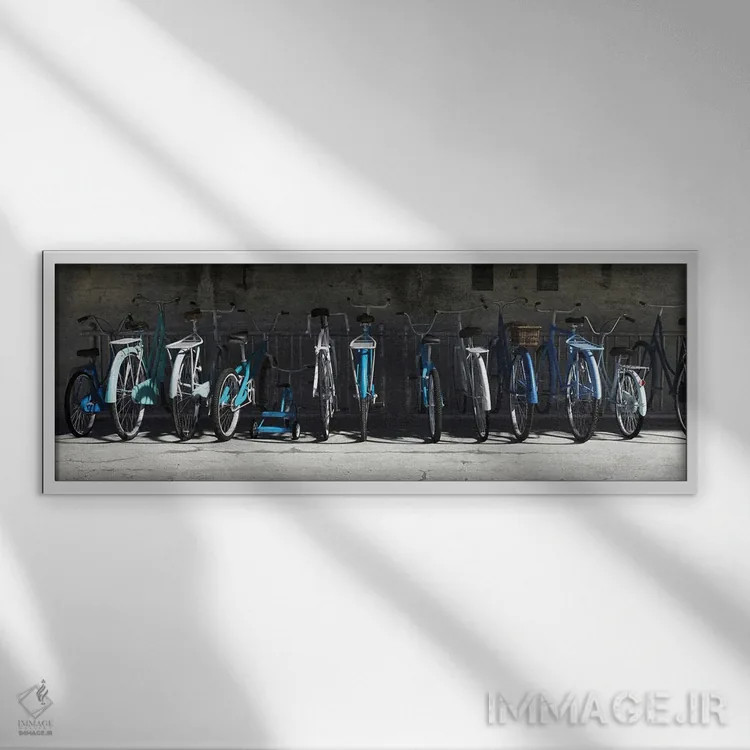 تابلو غمگینی جای دوچرخه اثر سینتیا دکر - نمای قابدار سفید