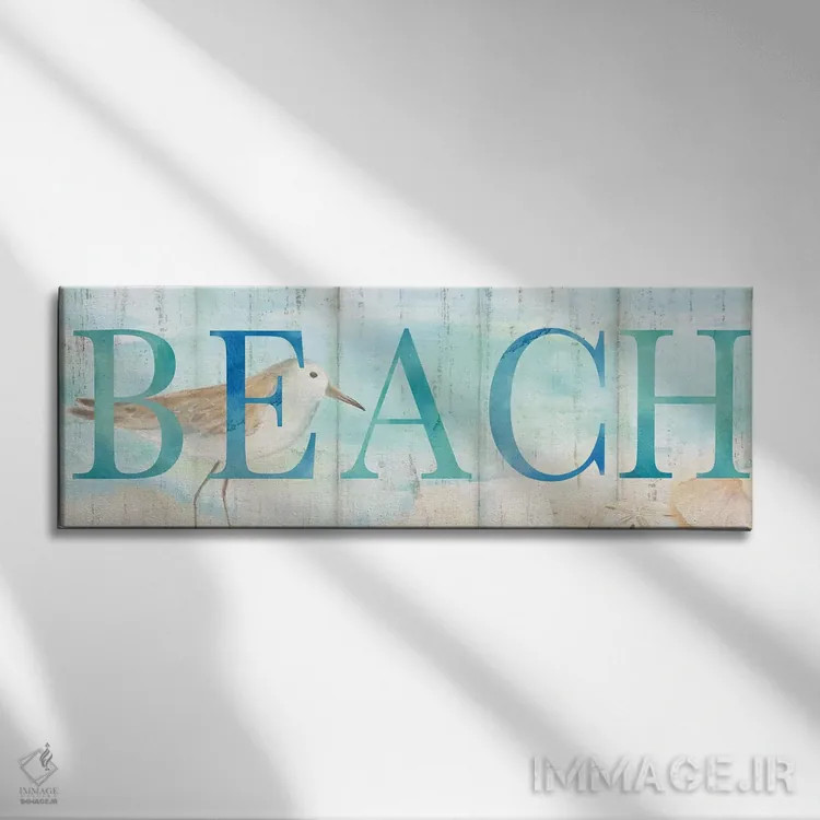 تابلو تابلوی پرنده شنرو در ساحل اثر سینتیا کولتر - نمای روبهرو روی دیوار