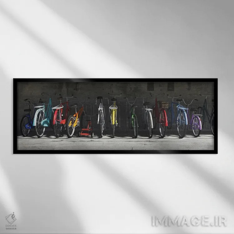 تابلو جایگاه دوچرخه اثر سینتیا دکر - نمای قابدار مشکی