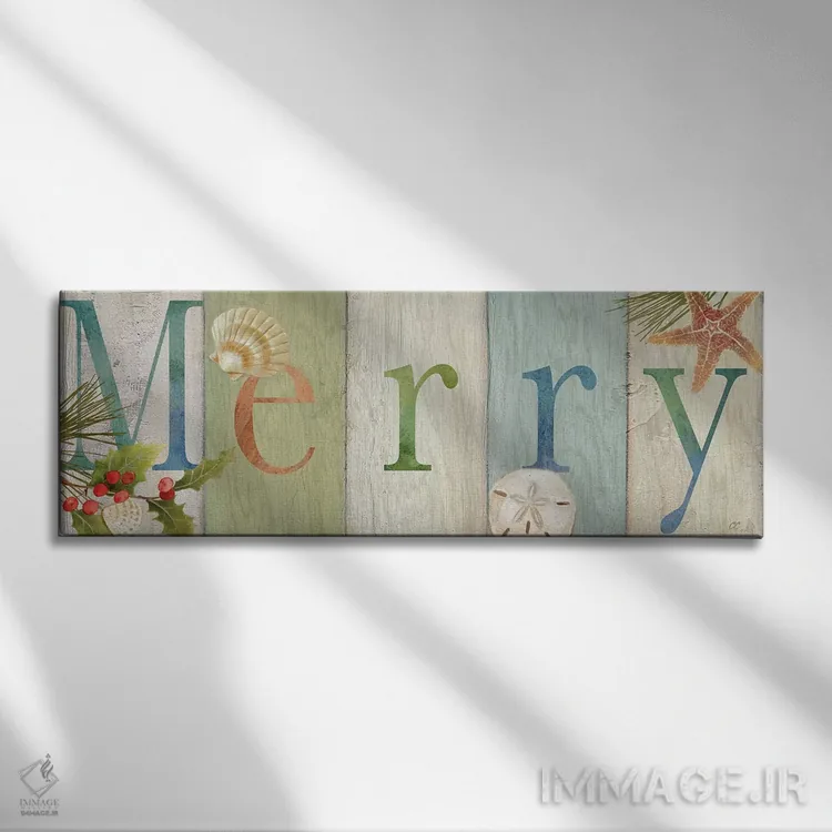 تابلو تابلوی ساحلی شاد یک اثر سینتیا کولتر - نمای روبهرو روی دیوار