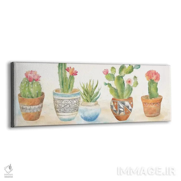 تابلو گلدانهای کاکتوس I اثر سینتیا کولتر - نمای پرسپکتیو محصول