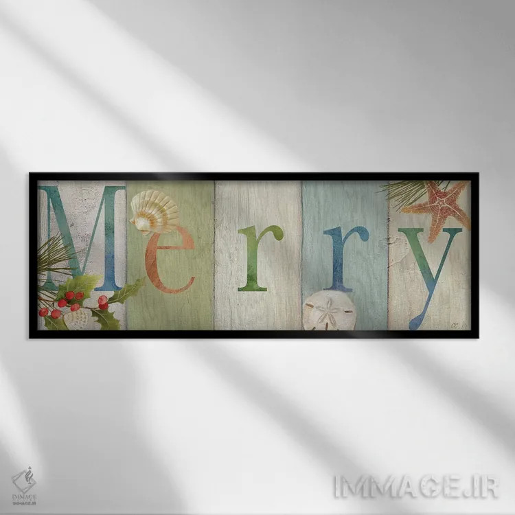 تابلو تابلوی ساحلی شاد یک اثر سینتیا کولتر - نمای قابدار مشکی