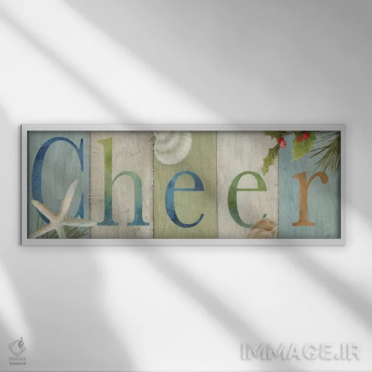 تابلو تابلوی ساحلی شادی دو اثر سینتیا کولتر - نمای قابدار سفید