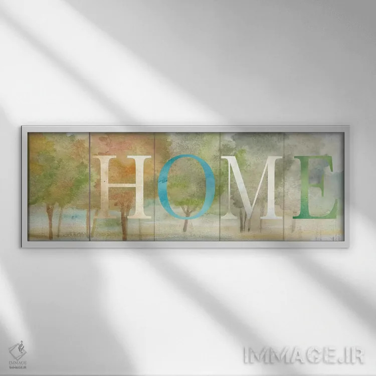 تابلو تابلوی منظره روستایی خانه اثر سینتیا کولتر - نمای قابدار سفید