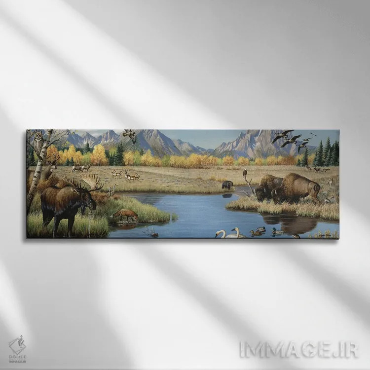 تابلو صحنهٔ دره اثر سنتی فیشر - نمای روبهرو روی دیوار