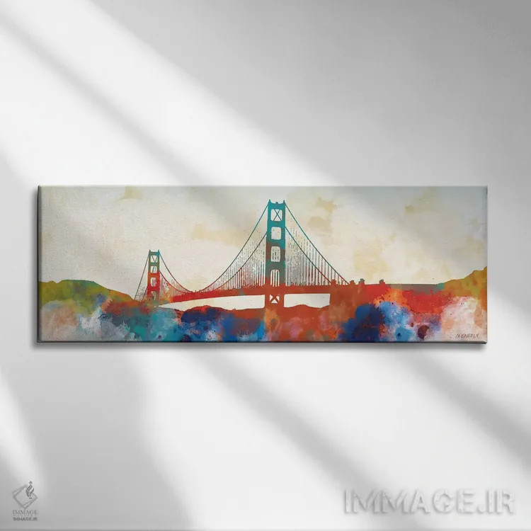 تابلو پل گلدنگیت اثر دن منیلی - نمای روبهرو روی دیوار