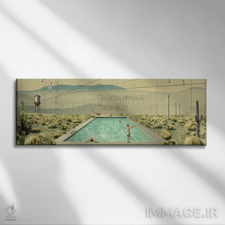 تابلو واحههای مصنوعی اثر دیبی واترمن - نمای روبهرو روی دیوار