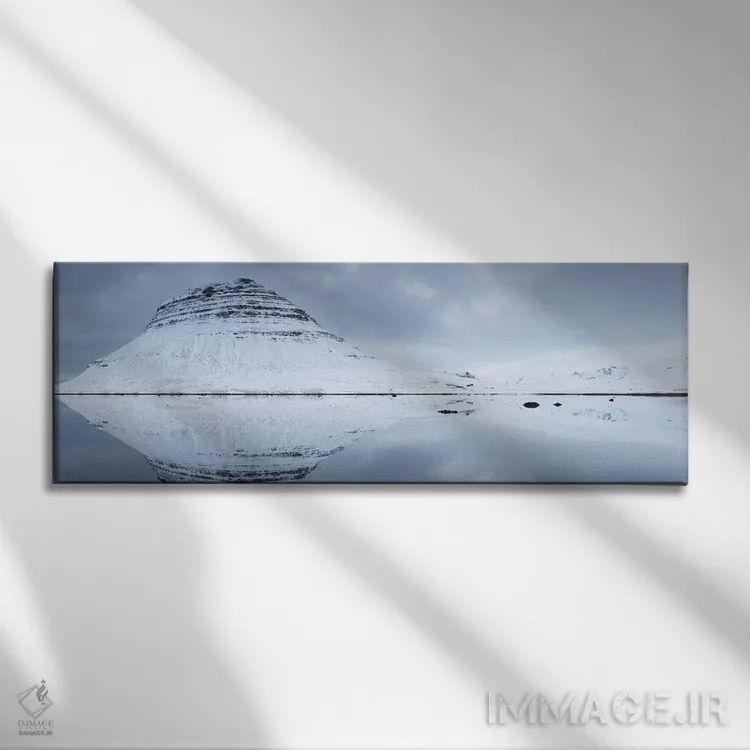 تابلو کیرکجوفل سنایفلزنس ایسلند ۲۵ اثر دیوید کلاپ - نمای روبهرو روی دیوار