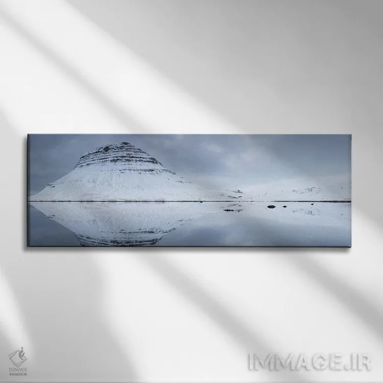 تابلو کیرکجوفل سنایفلزنس ایسلند ۲۵ اثر دیوید کلاپ - نمای روبهرو روی دیوار