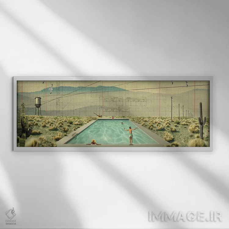 تابلو واحههای مصنوعی اثر دیبی واترمن - نمای قابدار سفید