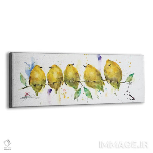 تابلو پرندگان لیمویی اثر باور کراوزر - نمای پرسپکتیو محصول