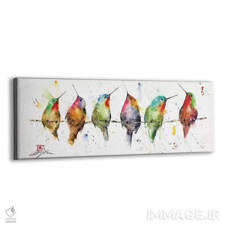 تابلو مرغ مگسخوار روی سیم اثر باور کراوزر - نمای پرسپکتیو محصول