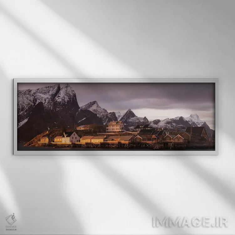 تابلو سکریسویای لوفوتن نروژ ۳ اثر دیوید کلاپ - نمای قابدار سفید