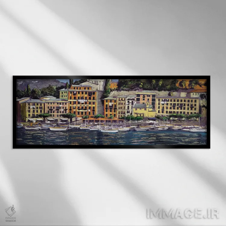 تابلو سانتا مارگاریتا لیگوره (ایتالیا) اثر دنیلا کورالو - نمای قابدار مشکی