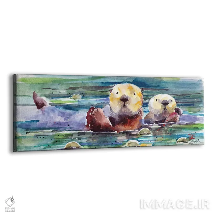 تابلو یک جفت سمور آبی اثر باور کراوزر - نمای پرسپکتیو محصول