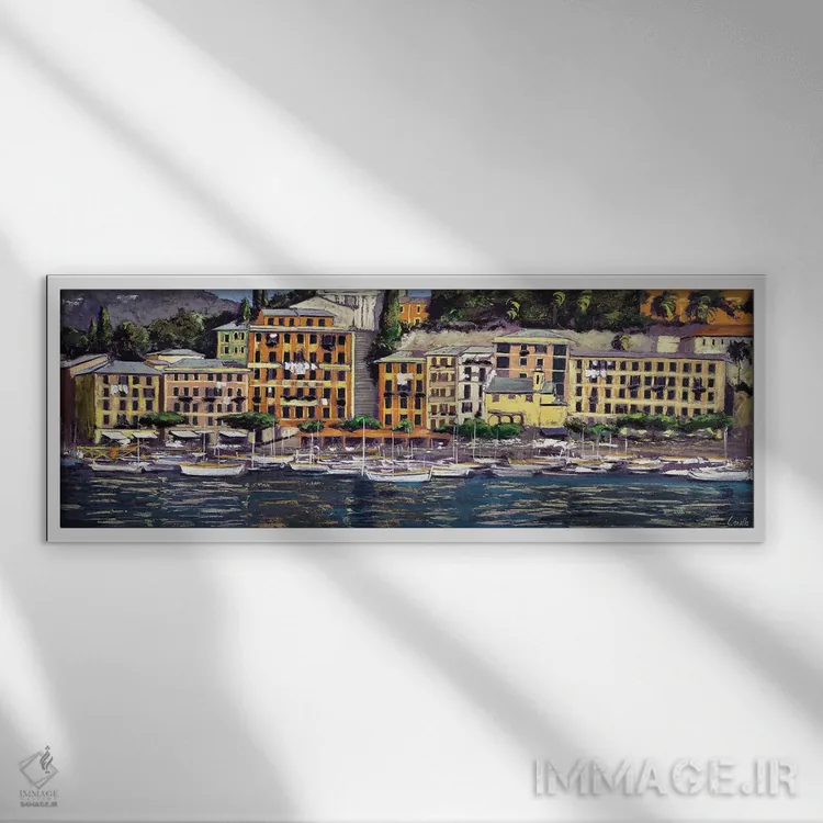 تابلو سانتا مارگاریتا لیگوره (ایتالیا) اثر دنیلا کورالو - نمای قابدار سفید