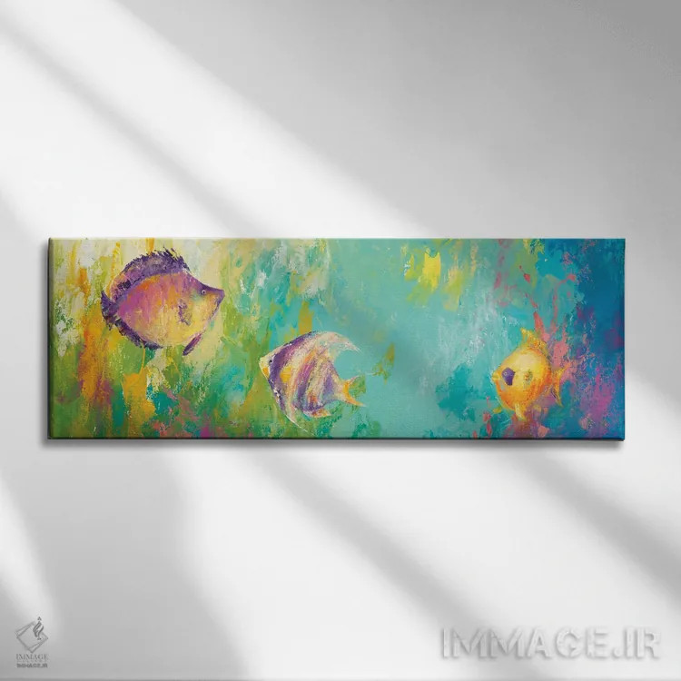 تابلو برخورد در صخره مرجانی اثر باورا دارگو - نمای روبهرو روی دیوار