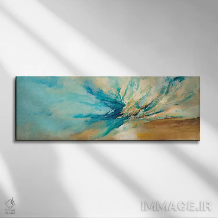 تابلو آبی اثر باورا دارگو - نمای روبهرو روی دیوار