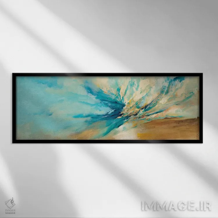 تابلو آبی اثر باورا دارگو - نمای قابدار مشکی