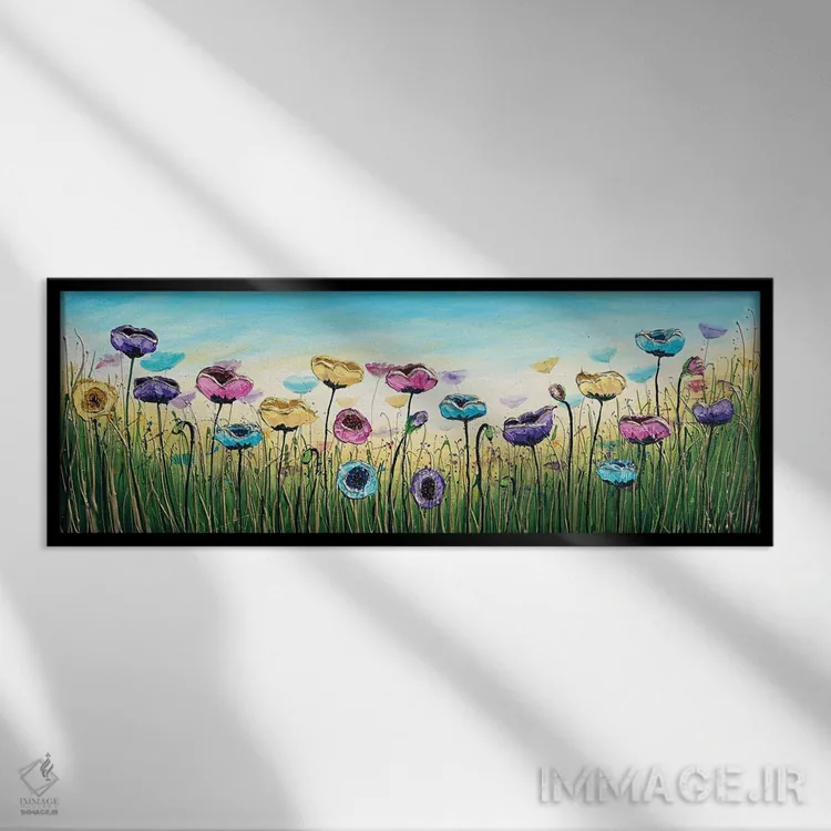 تابلو گلهای شیک اثر آماندا داگ - نمای قابدار مشکی