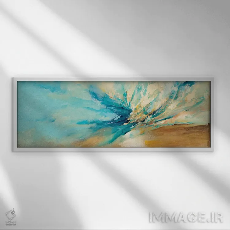 تابلو آبی اثر باورا دارگو - نمای قابدار سفید