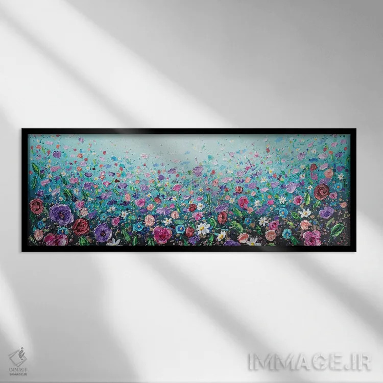 تابلو شکوفههای شکوفا اثر آماندا داگ - نمای قابدار مشکی