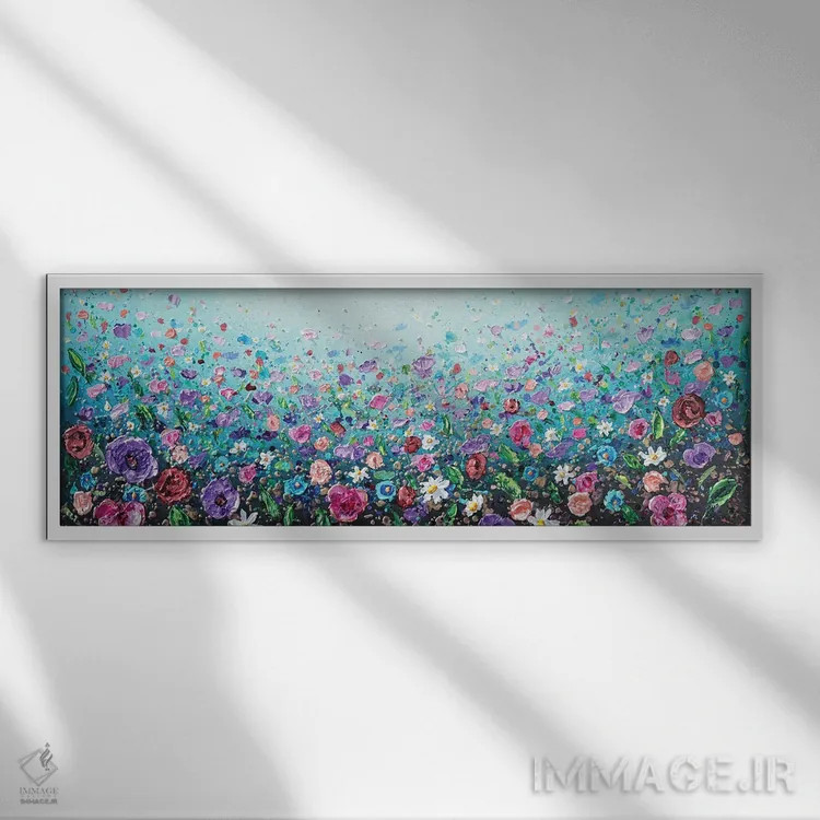 تابلو شکوفههای شکوفا اثر آماندا داگ - نمای قابدار سفید