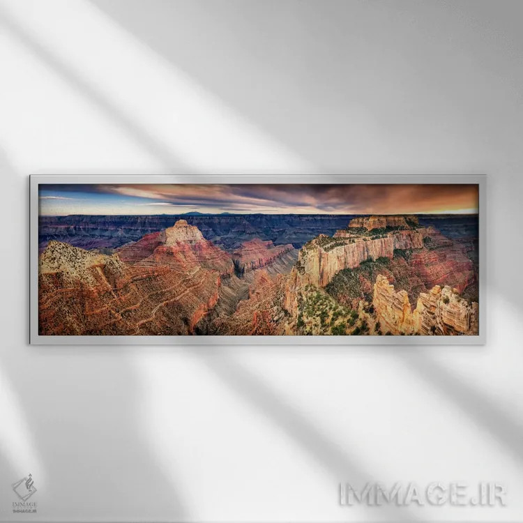 تابلو نمای دره XII اثر دیوید دروست - نمای قابدار سفید