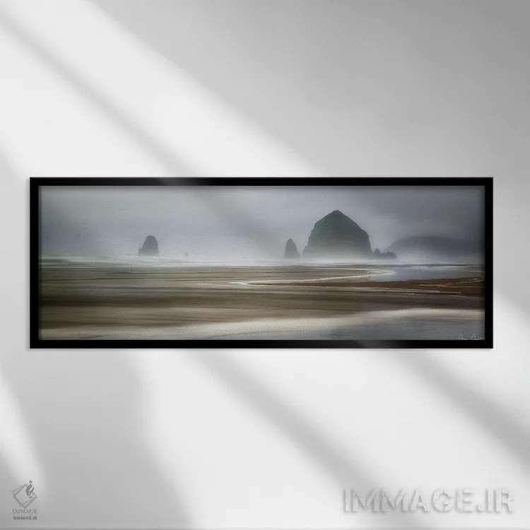 تابلو از ساحل کانون I اثر دیوید دروست - نمای قابدار مشکی