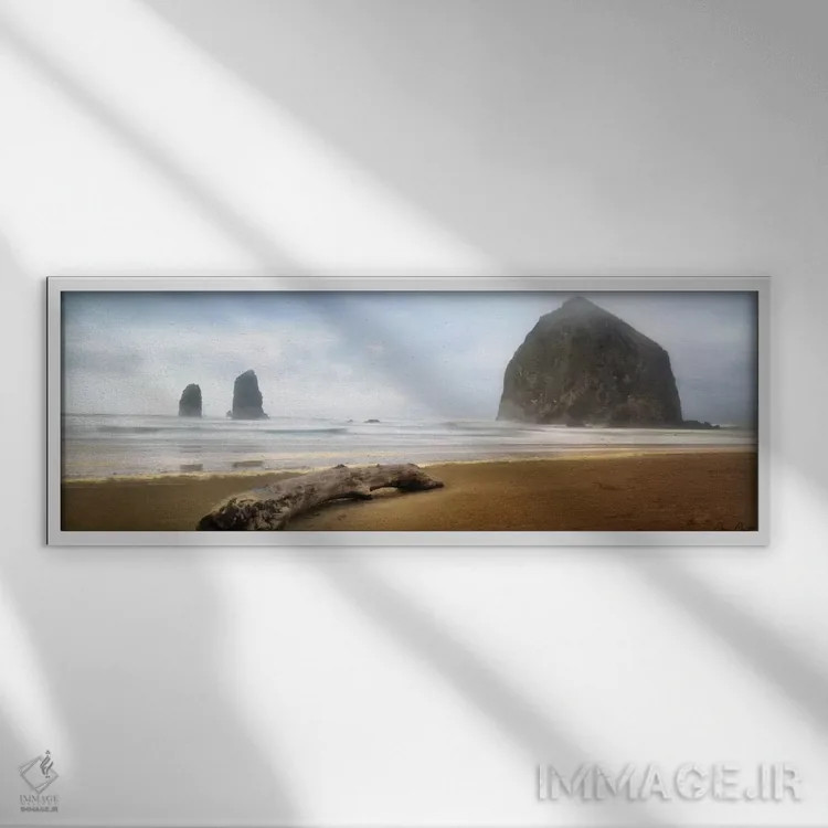 تابلو از ساحل کانون II اثر دیوید دروست - نمای قابدار سفید