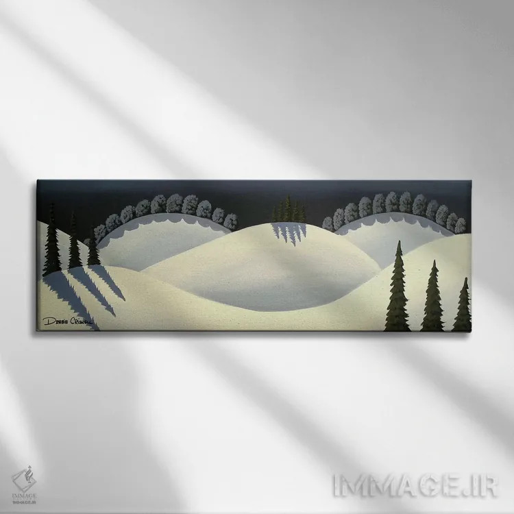 تابلو پوشیده از برف اثر دبی کریسول - نمای روبهرو روی دیوار