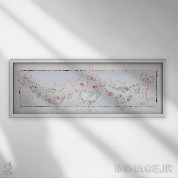 تابلو رزهای ورسای (فرانسه) اثر دبی کولز - نمای قابدار سفید