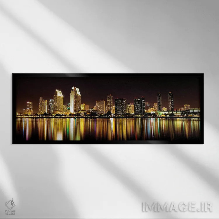 تابلو خط افق سن دیگو اثر دانیتا دلیمنت - نمای قابدار مشکی