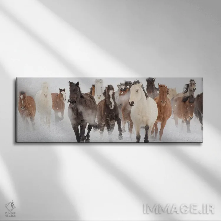 تابلو دویدن در چراگاه اثر دانیتا دلیمنت - نمای روبهرو روی دیوار