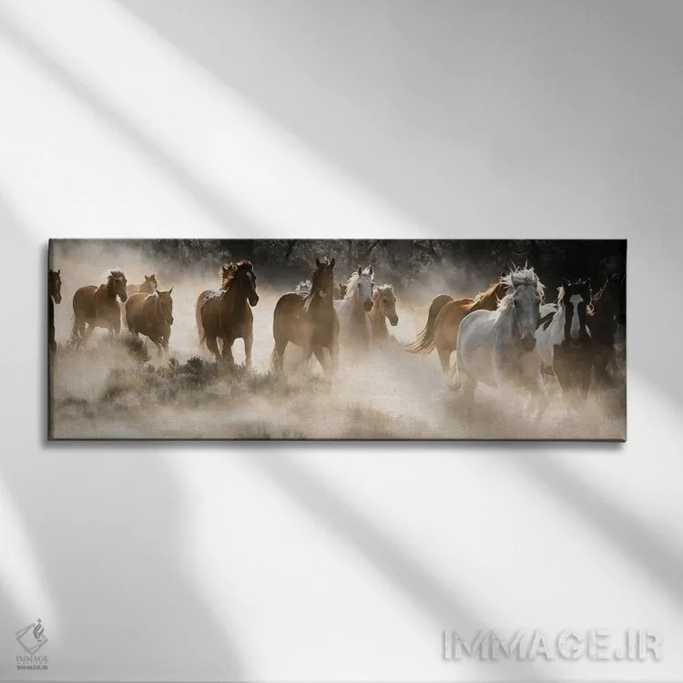 تابلو خاک به هوا کردن اثر دانیتا دلیمنت - نمای روبهرو روی دیوار