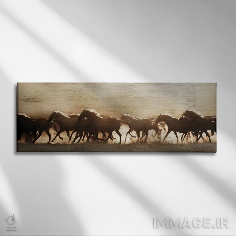 تابلو گردوخاک مرز غربی (استمپید) اثر دانیتا دلیمنت - نمای روبهرو روی دیوار