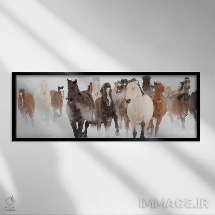 تابلو دویدن در چراگاه اثر دانیتا دلیمنت - نمای قابدار مشکی