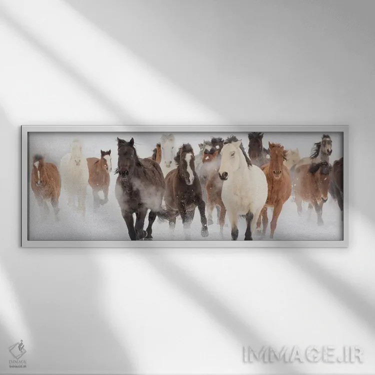 تابلو دویدن در چراگاه اثر دانیتا دلیمنت - نمای قابدار سفید