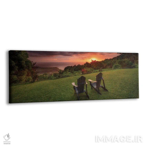 تابلو صندلیهای غروب اثر دنیس فراتس - نمای پرسپکتیو محصول