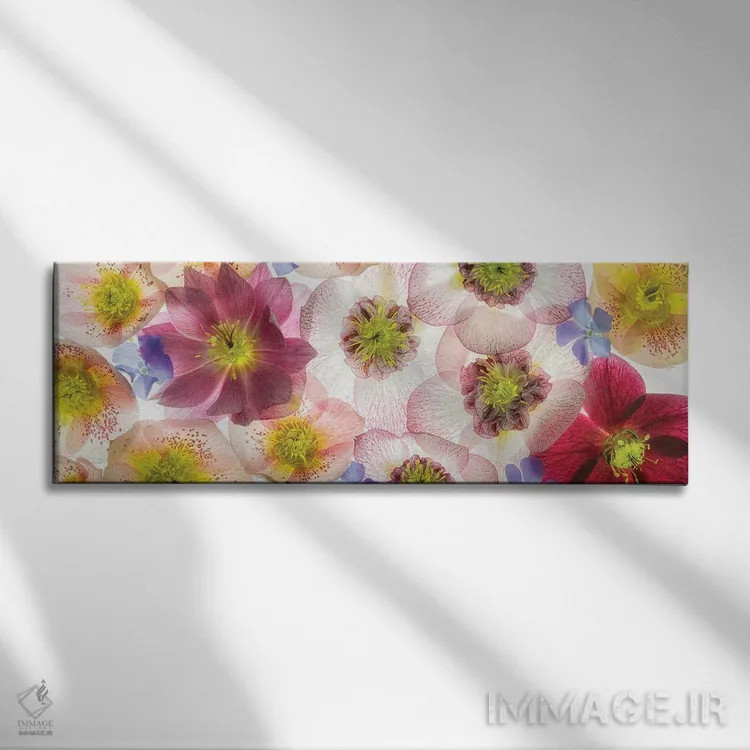 تابلو گلهای پانورامایی اثر دنیس فراتس - نمای روبهرو روی دیوار