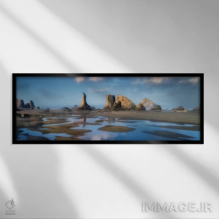 تابلو جزر و مد پایین دهم اثر دنیس فراتس - نمای قابدار مشکی