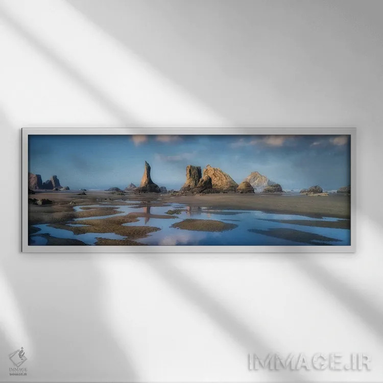 تابلو جزر و مد پایین دهم اثر دنیس فراتس - نمای قابدار سفید